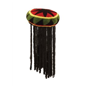 Neuf Femmes Homme Adulte Jamaican Chapeau Perruque avec Dreadlocks Bob Marley-déguisements