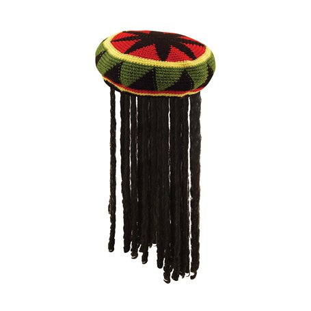 Neuf Femmes Homme Adulte Jamaican Chapeau Perruque avec Dreadlocks Bob Marley-déguisements