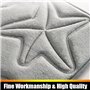 YongXinMY Tapis de bain absorbant en mousse à mémoire de forme - Dos doux antidérapant - Étoile de mer et coquillages - Séchage 