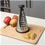 NAVA MISTY Râpe conique ronde en acier antidérapant avec 3 surfaces de râpe pour légumes, fruits, fromage
