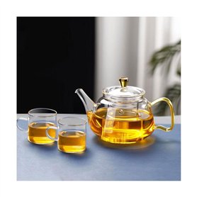 ZXCMY Solide Ensemble de théière en Verre avec poignée
