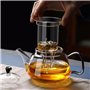 ZXCMY Solide Ensemble de théière en Verre avec poignée, théière électrique en céramique pour Bouilloire à thé, chaudière à thé T