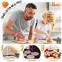 Crêpière Hollandaise 25 Trous, Mini-dorayaki électrique 850 W, Machine à Poffertjes Professionnelle Avec Minuterie De Températur