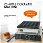 Crêpière Hollandaise 25 Trous, Mini-dorayaki électrique 850 W, Machine à Poffertjes Professionnelle Avec Minuterie De Températur
