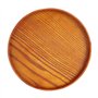 Plateau de service - Plateau de service rond en bois naturel Assiette en bois Thé Serveur de nourriture Plats Plateau de boisson