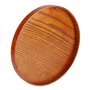 Plateau de service - Plateau de service rond en bois naturel Assiette en bois Thé Serveur de nourriture Plats Plateau de boisson
