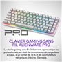 Alienware Pro Clavier Gaming sans fil sans pavé numérique, commutateurs mécaniques hotswap, touches PBT durables, rétroéclairage