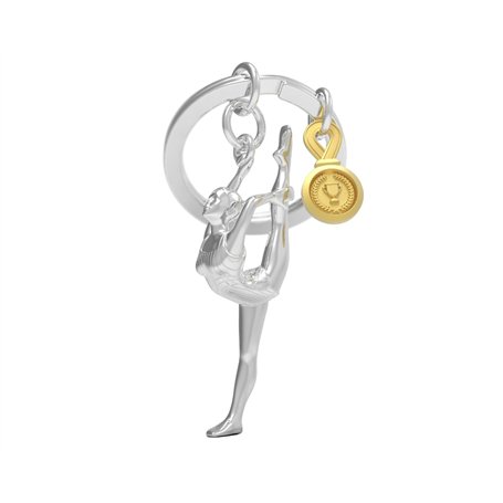 METALMORPHOSE - Porte-clés Métal 3D Gymnastique - Passion Sport