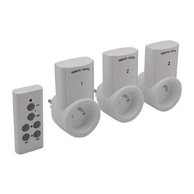 Perel 7500-3N2 Jeu de 3 Prises avec Télécommande