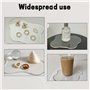 Modixun Lot de 3 sous-verres esthétiques en acrylique transparent irrégulier pour boissons, dessous de verre uniques pour bureau