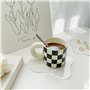 Modixun Lot de 3 sous-verres esthétiques en acrylique transparent irrégulier pour boissons, dessous de verre uniques pour bureau