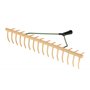 Kerbl Râteau à chaume 16 Dents en polypropylène avec poignée de Support Ø 27 mm Multicolore
