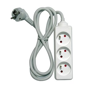Bloc multiprise 3x16A - 3m - Blanc
