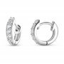 MIORE Boucles d’Oreilles pour Femme| Créoles en Argent Sterling 925 |Boucles d’Oreilles avec Pierres de Zircones 0.60 Ct | Créol