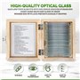AmScope - Lot de 25 Lames Prepares en Verre pour Microscope, Avec Boite en Bois, 25 pc Sample Slide Biology Set - PS25W