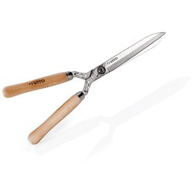 VITO - Cisaille de jardin Taille haies Manche bois Inox et Fer forgé à la main haute qualité