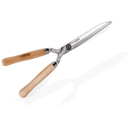 VITO - Cisaille de jardin Taille haies Manche bois Inox et Fer forgé à la main haute qualité