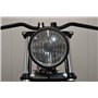 Alchemy Parts Noir Moto Phare - 5.75" Bates Style - Bas Support - pour Moto Custom