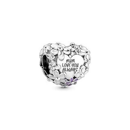Perle de verre Pandora 791155C01 Argenté
