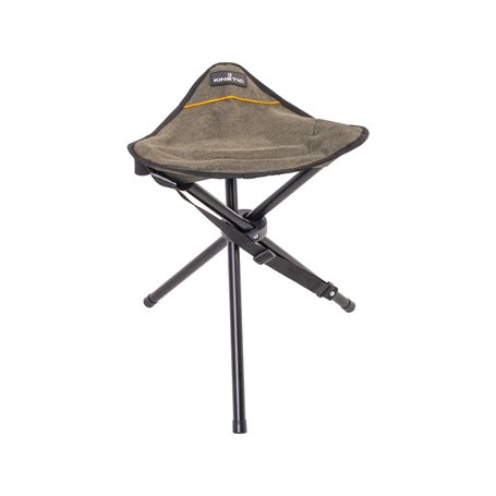 Kinetic Chaise à trois pieds pliable de 63 cm de long en acier pour pêcheurs et chasseurs