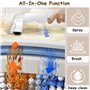 Nettoyeur de tapis et de tissus d'ameublement portable avec tête de brosse double taille, aspiration puissante et nettoyage en p