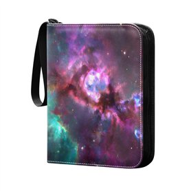 Grckit Classeur à cartes Galaxy en verre teinté 4 poches