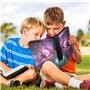 Grckit Classeur à cartes Galaxy en verre teinté 4 poches, 400 poches, porte-cartes à collectionner, album de jeu, étui de rangem