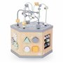 mamabrum Cube en Bois 7-en-1 Éducatif - Trieur de Formes, Horloge, Labyrinthe, Boucle Motrice, Abaque - Jouet Interactif Enfant 