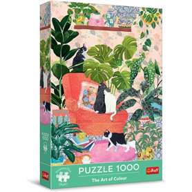 Trefl Premium Plus Quality - Puzzle The Art of Colour : on est Mieux à la Maison - 1000 pièces