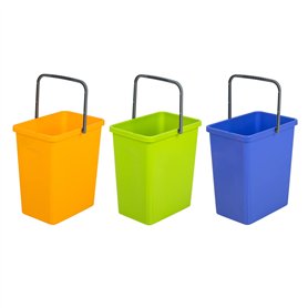 BranQ Home essential 5901098049603 Lot de 3 paniers universels pour Le tri des déchets avec poignée Pratique en matériau BPA de