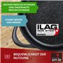 Smile MGK-12 Batterie de cuisine noire en aluminium moulé (4 casseroles avec 4 couvercles en verre trempé de sécurité et 2 maniq