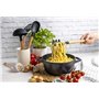 Smile MGK-12 Batterie de cuisine noire en aluminium moulé (4 casseroles avec 4 couvercles en verre trempé de sécurité et 2 maniq