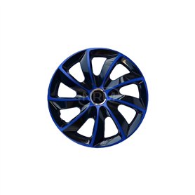 Lot de 4 enjoliveurs Stig Extra de 15" - Coloris : noir et bleu