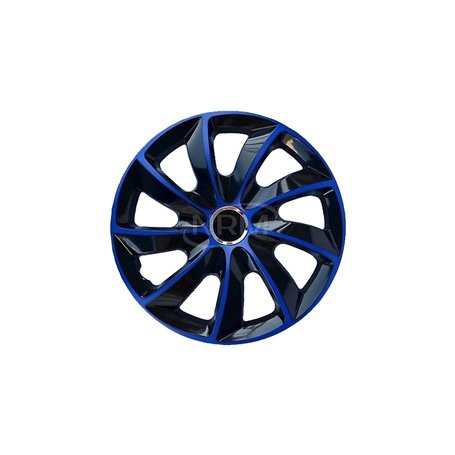 Lot de 4 enjoliveurs Stig Extra de 15" - Coloris : noir et bleu