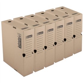 D.RECT Lot de 6 Boîtes d’Archivage 80 mm - Carton Ondulé 3 Couches 390 g/m²