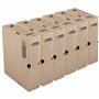 D.RECT Lot de 6 Boîtes d’Archivage 80 mm - Carton Ondulé 3 Couches 390 g/m²