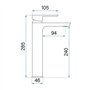 Rea ROBINET DE LAVABO ARGUS GOLD HIGH Mitigeur Salle de Bain en Laiton Monocommande Chaude et Froide Réglable Robinet de Lavage 