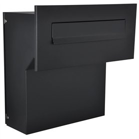 Boîte aux lettres encastrable - Noir mat - C4 190-260 mm - 3 clés - RAL