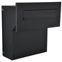 Boîte aux lettres encastrable - Noir mat - C4 190-260 mm - 3 clés - RAL