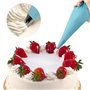 Retoo Lot de 33 Poches à Douille réutilisables avec 24 Douilles en Acier Inoxydable et 3 spatules à crème en Silicone pour décor