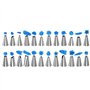 Retoo Lot de 33 Poches à Douille réutilisables avec 24 Douilles en Acier Inoxydable et 3 spatules à crème en Silicone pour décor