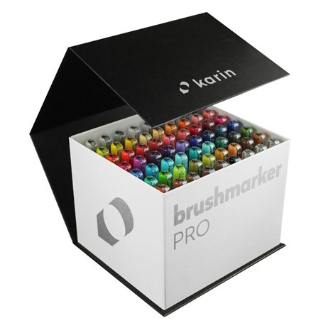 KARIN Megabox Marqueur PRO Brushpens à base d'eau pour peindre