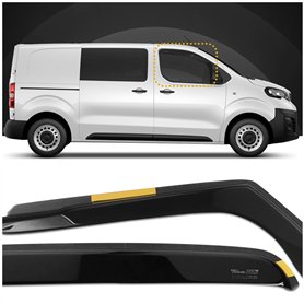 HEKO - Compatibles avec Citroen Jumpy 2007-2015 Déflecteurs de Vitres Latérales ; Déflecteurs Latéraux ; Avant ; Deux Pièces ; D