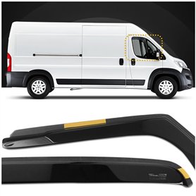 HEKO - Compatibles avec Peugeot Boxer 2006+ Déflecteurs de Vitres Latérales ; Déflecteurs Latéraux ; Avant ; Deux Pièces ; Défle