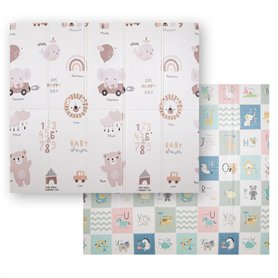 KiddyMoon Tapis De Jeu Pour Enfant Bébé Tapis Mousse Tapis De Sol Tapis D'éveilbebe Reversible Stimulation De L'imagination Plia