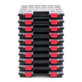 Kistenberg 10x boîte d'assortiment NORS14 Set boîte de tri boîte de tri magasin de petites pièces Avec séparateurs Avec poignée