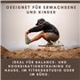 CAWI Planche d'équilibre pour enfants et adultes - Équipement de fitness pour la maison - Planche de surf + rouleau de fascia - 