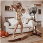 CAWI Planche d'équilibre pour enfants et adultes - Équipement de fitness pour la maison - Planche de surf + rouleau de fascia - 