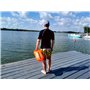 SAFE4SPORT PerfectSwimmer - bouée de sécurité Gonflable pour la Natation - bouée de Natation avec Une Poche pour Les Choses 20L