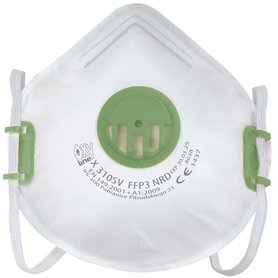 Oxyline 10x X310SV FFP3 NR D demi-masque respiratoire anti-poussière jetable avec valve